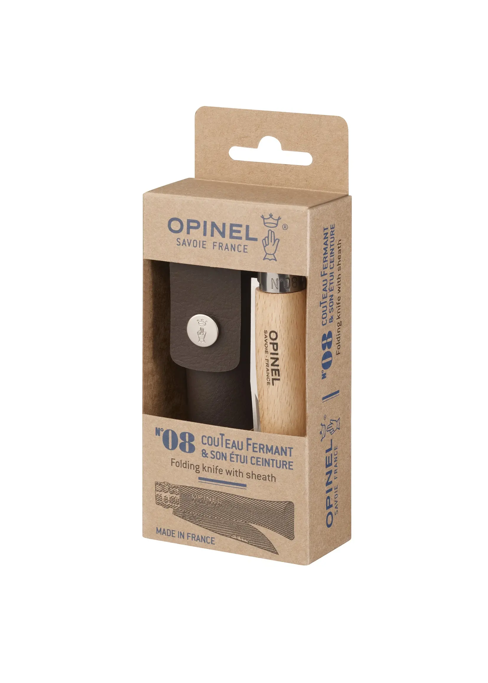 Opinel Opinel No. 8 Stainless Steel Folding Knife With Sheath
