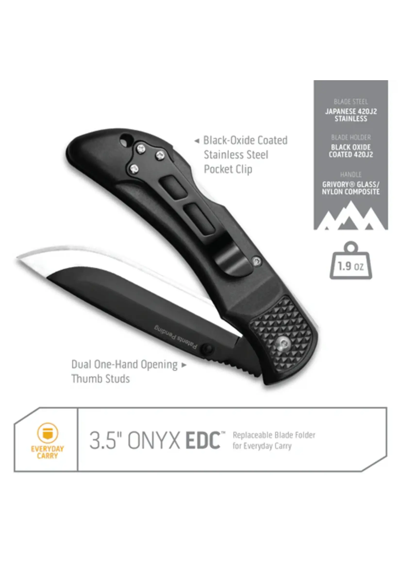 Outdoor Edge Onyx EDC 3.5"