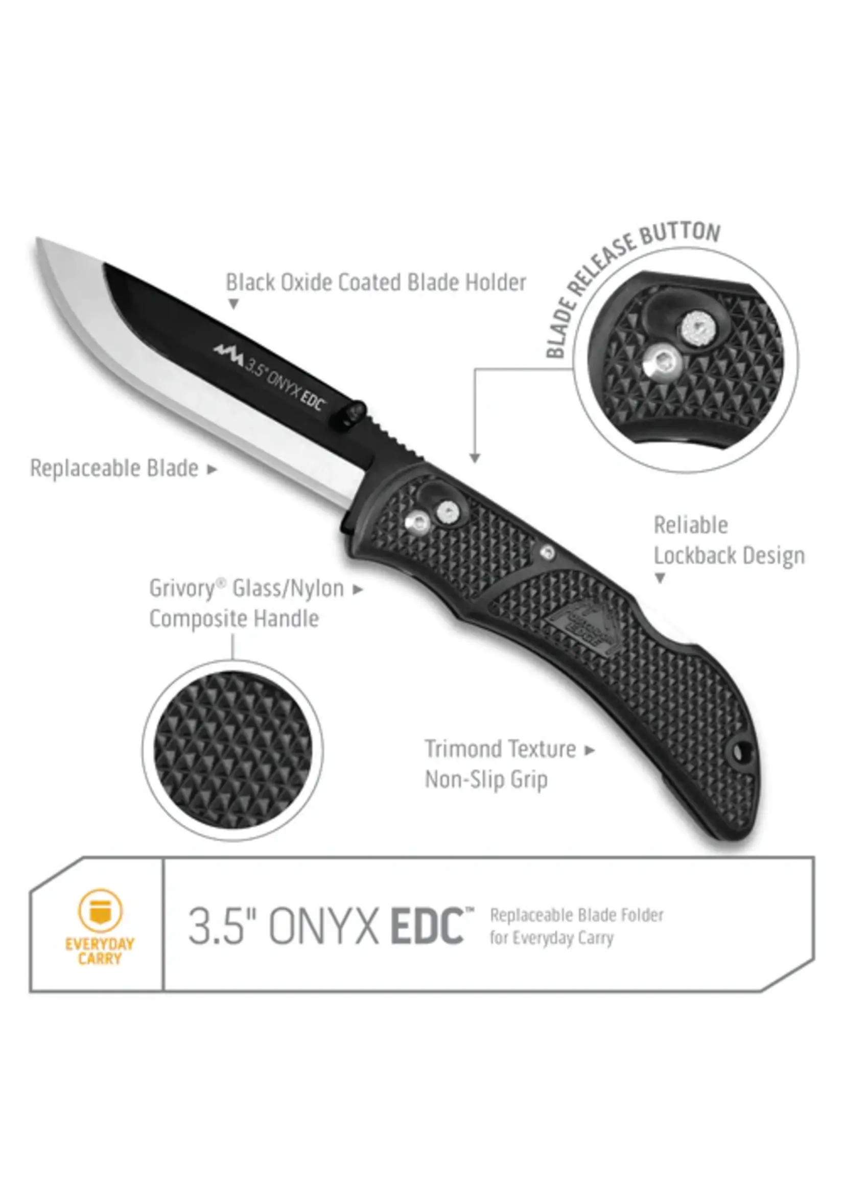 Outdoor Edge Onyx EDC 3.5"