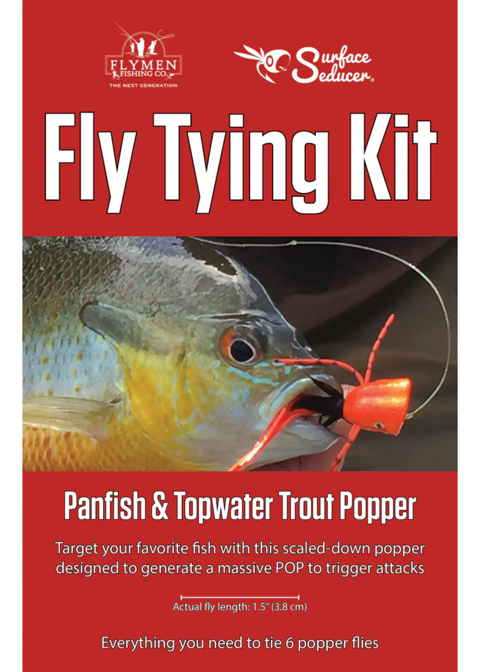 Flymen Fishing Co Flymen Fishing Co. Panfish and Topwater Trout Popper Kit