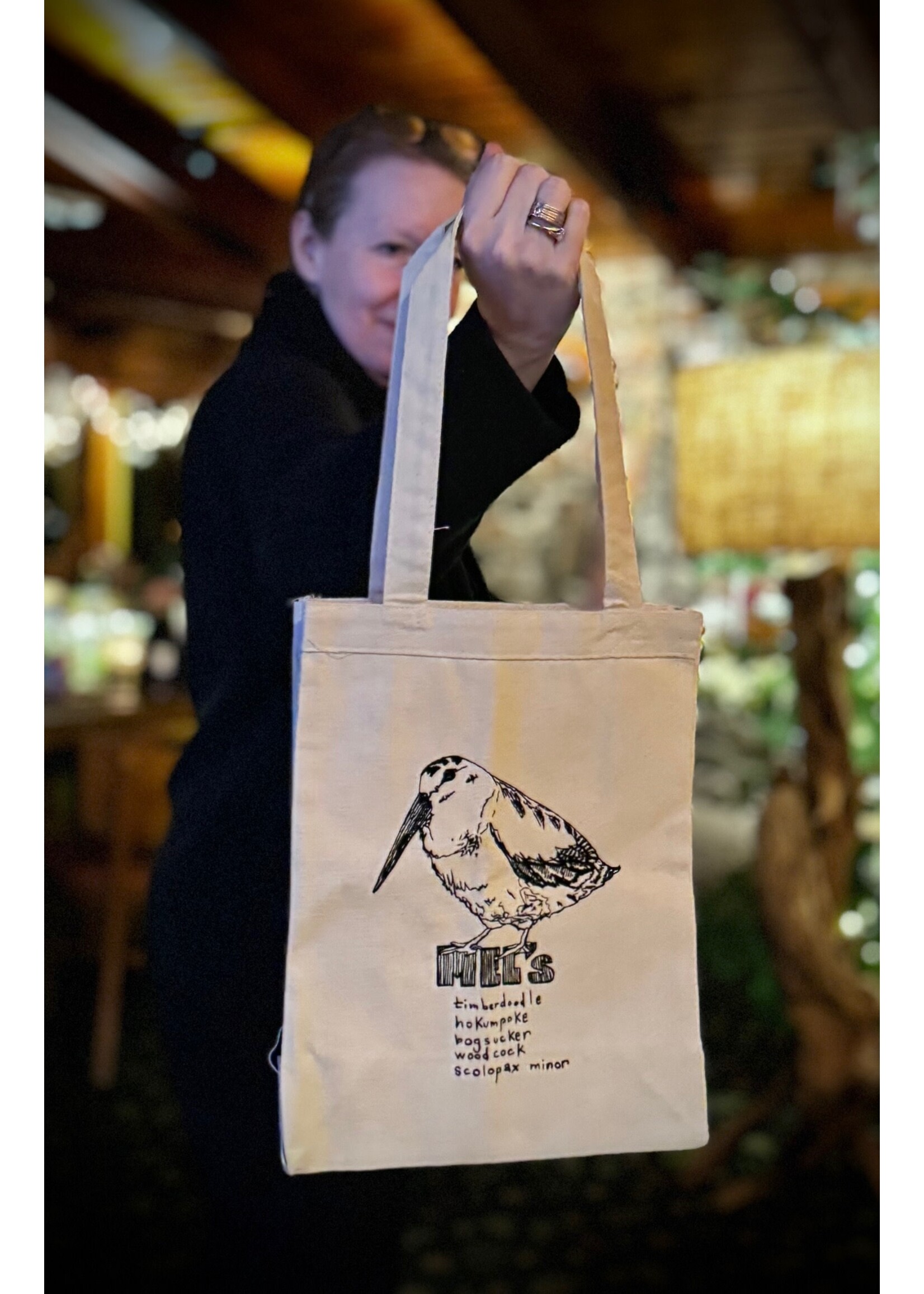 Mel's! Mel's Trading Post Bird Canvas Tote Bag