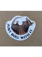 Nice Enough Armadillo Just Roll With It Mini Sticker