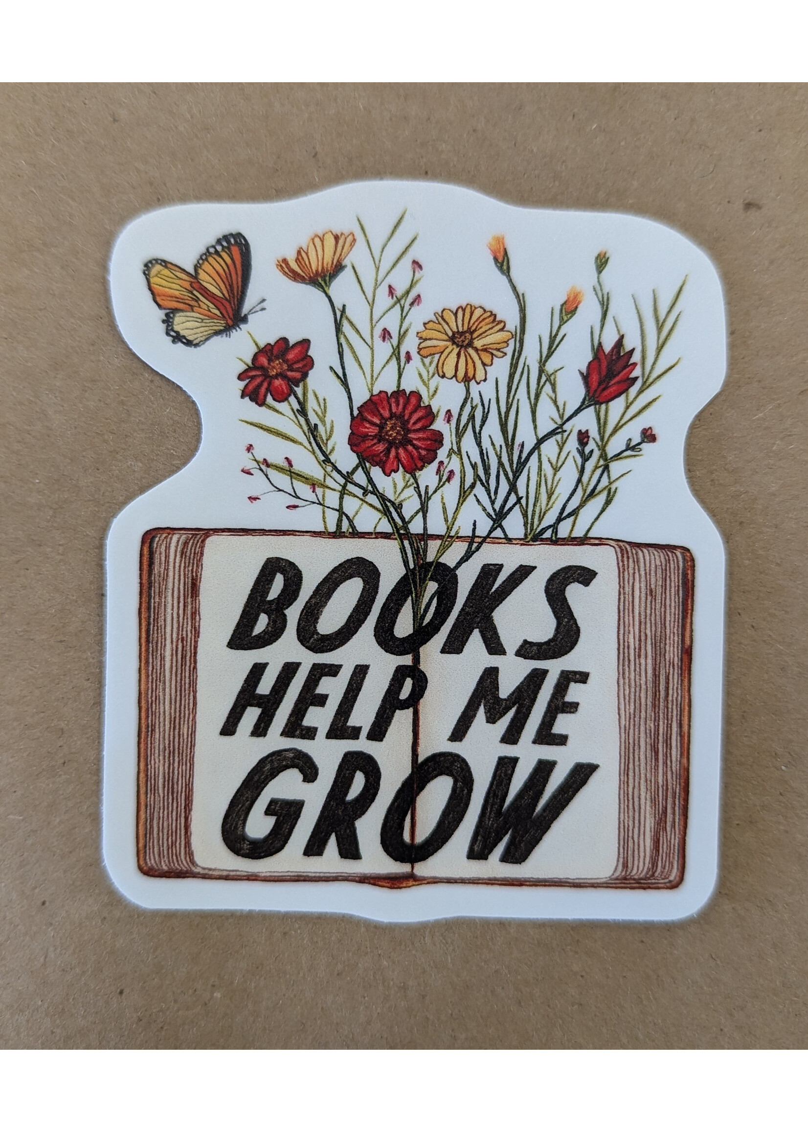 Nice Enough Books Help Me Grow Sticker
