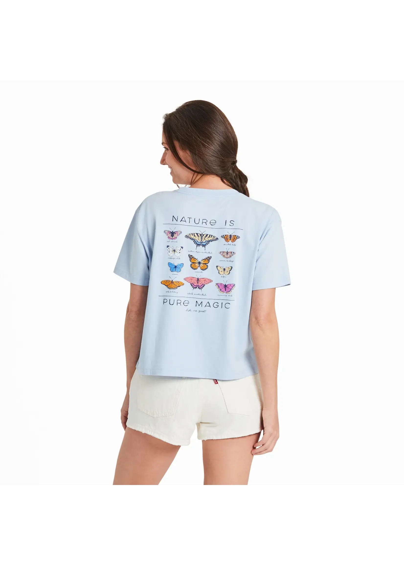 Life Is Good Women's Nature Is Pure Magic Crusher Boxy Tee