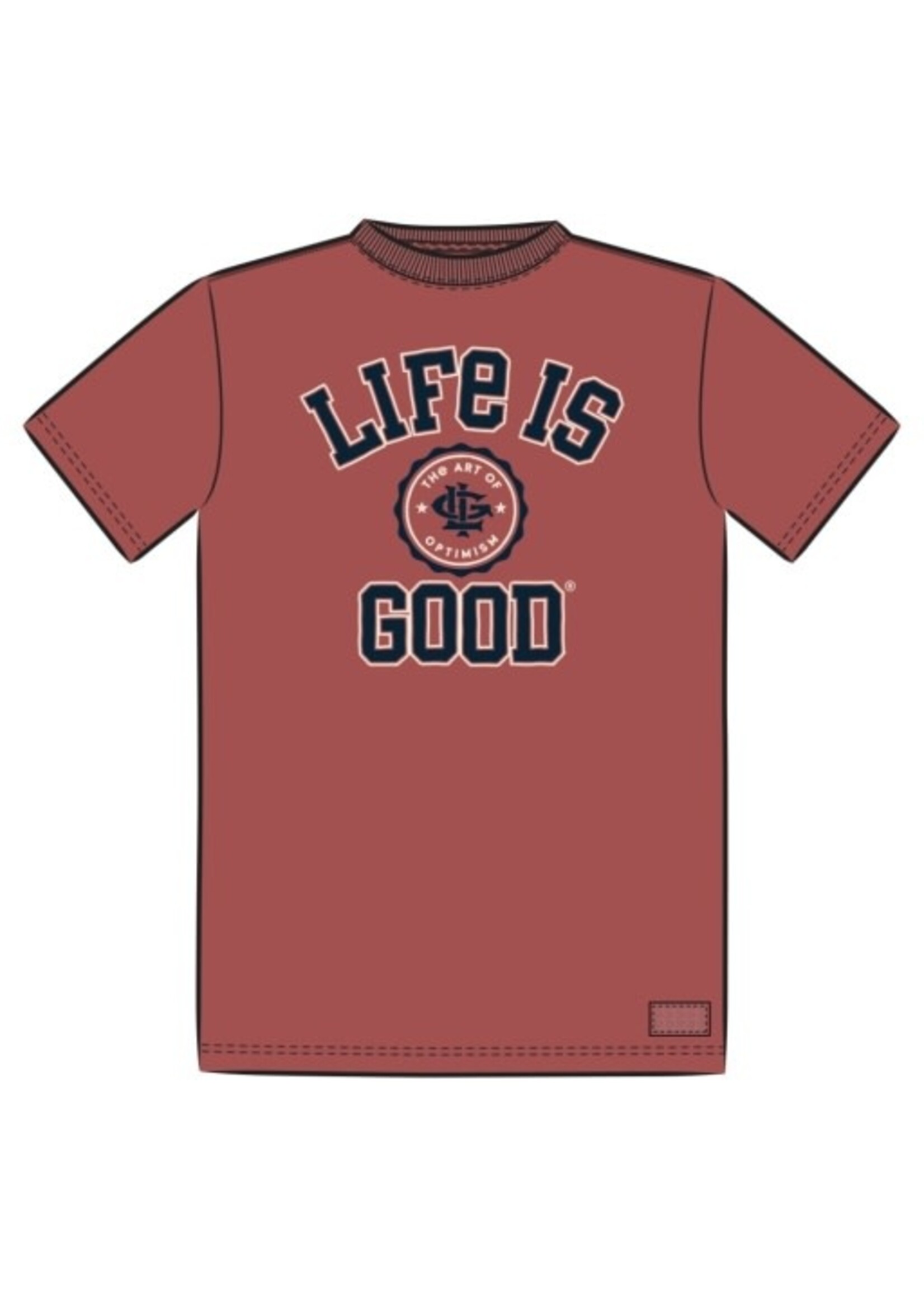Life Is Good Men's Branded Athletic Seal Crusher Tee