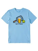 Life Is Good M's Pickleball & Beer Short Sleeve Crusher-Lite Tee