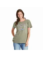 Life Is Good W's Butterflies & Wildflowers Slub Tee