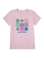 Life Is Good W's Checkerboard Smilies Crush-Lite Tee