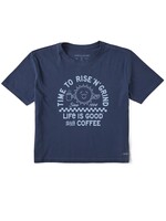 Life Is Good W's Showtime Rise Coffee Sun Crusher Tee