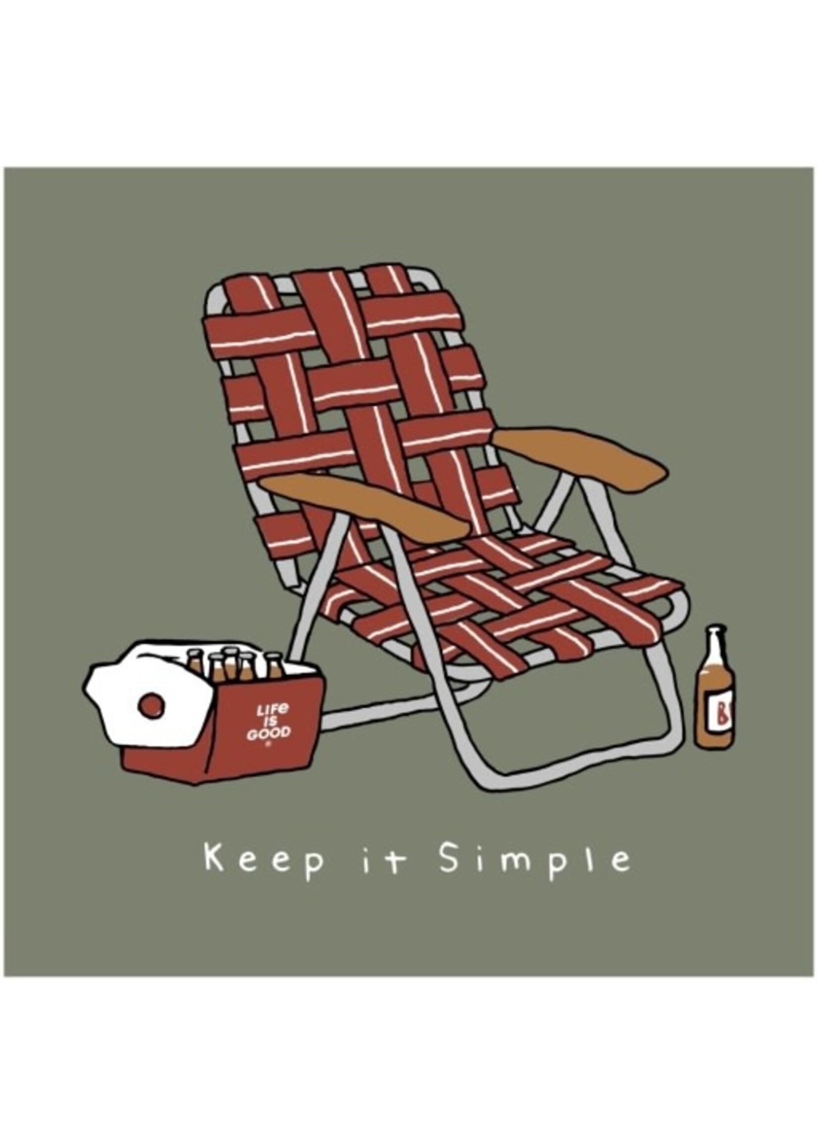 Life Is Good Men's Keep it Simple Chair Crusher Tee