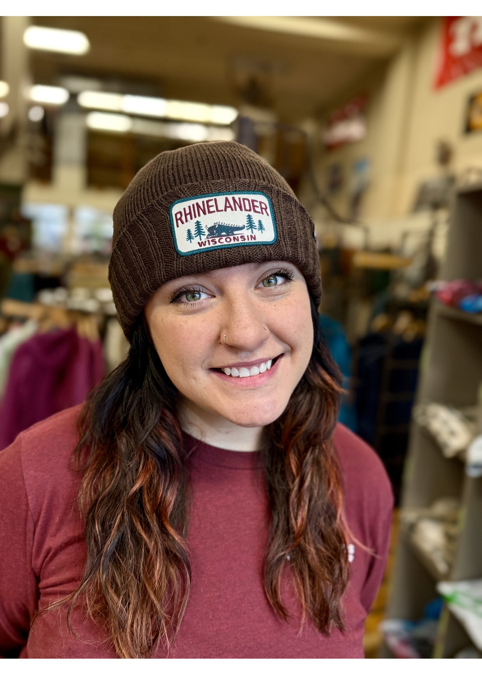 Mel's! Mel's Trading Post Hodag Patch Knit Beanie