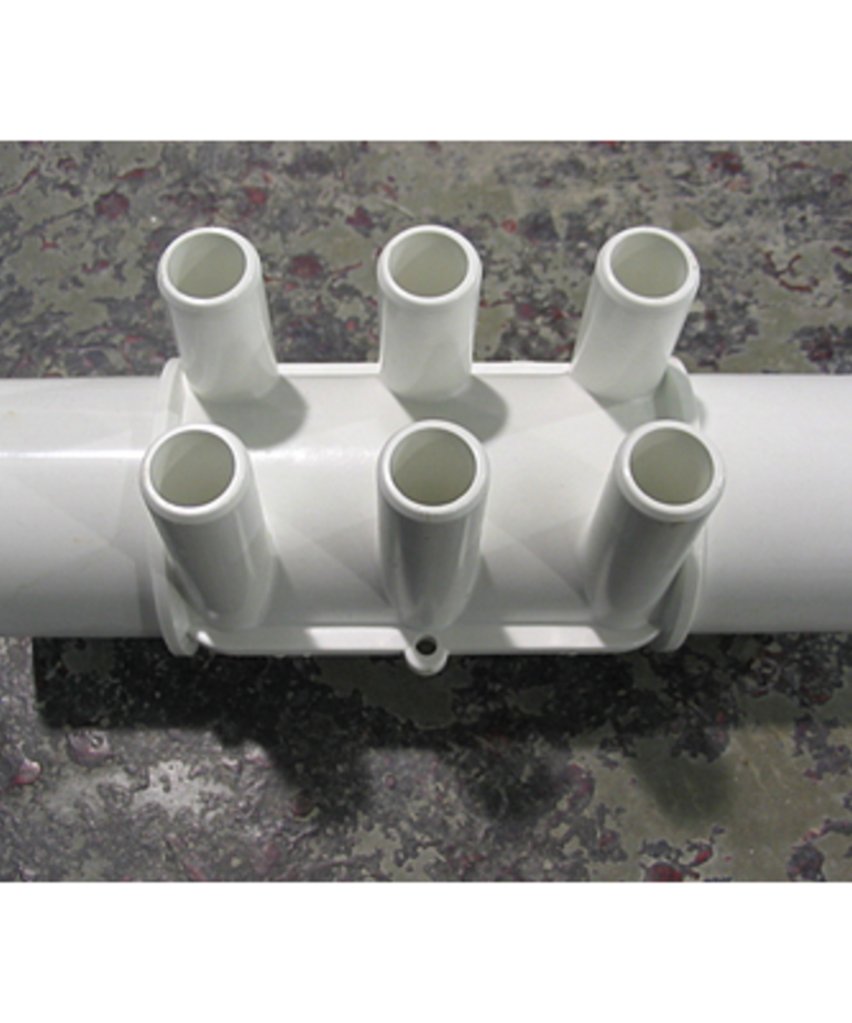 Manifold 6 Port 2"spg x 2"spg x 3/4"barb