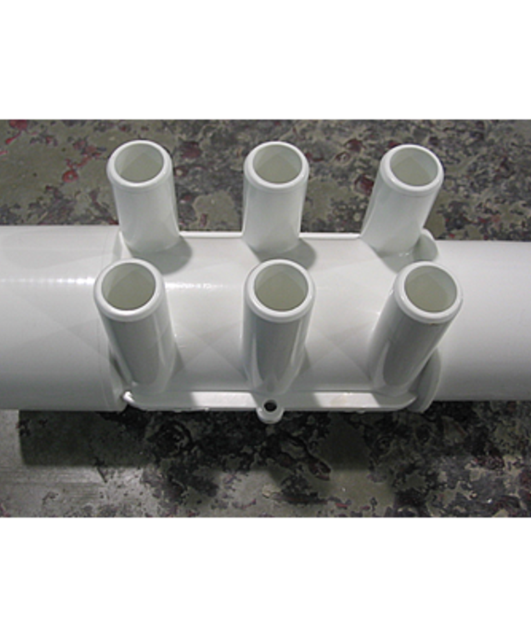 Manifold 6 Port 2"spg x 2"soc x 3/4"barb