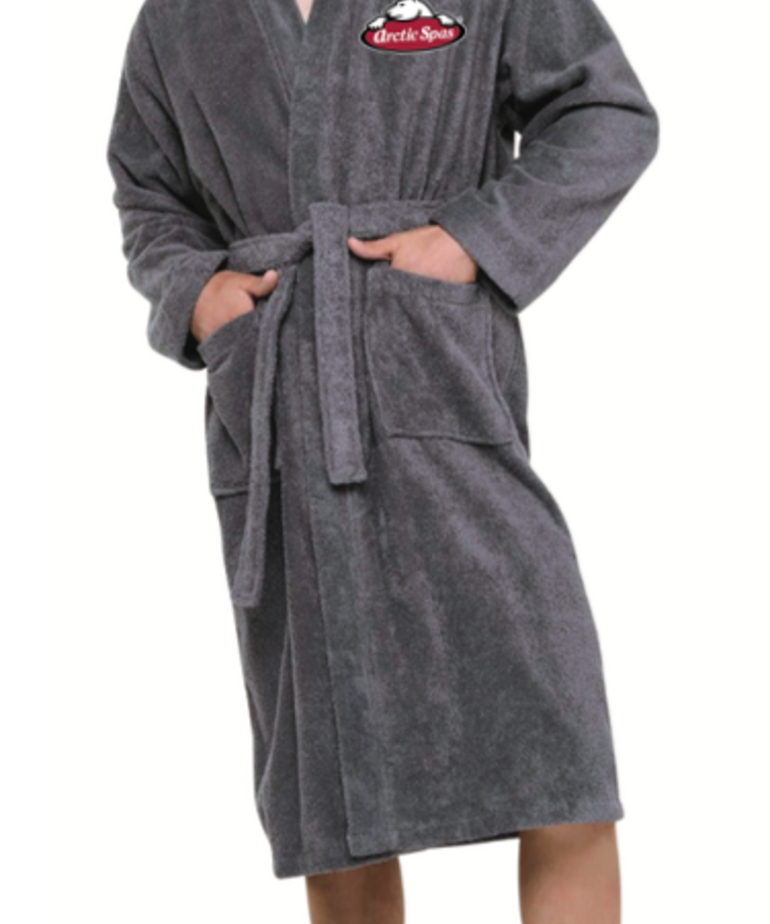 Robe Adult Plush Velour GREY L/XL