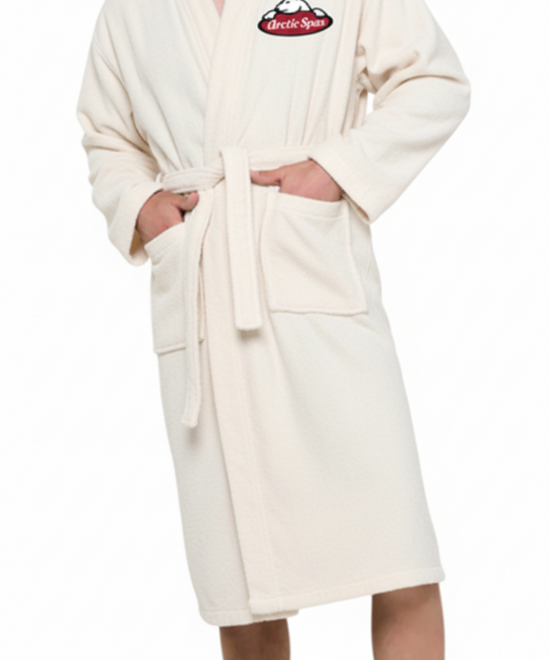 Robe Adult Plush Velour IVORY S/M