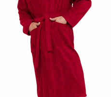 Robe Kids Plush Velour Red L/XL