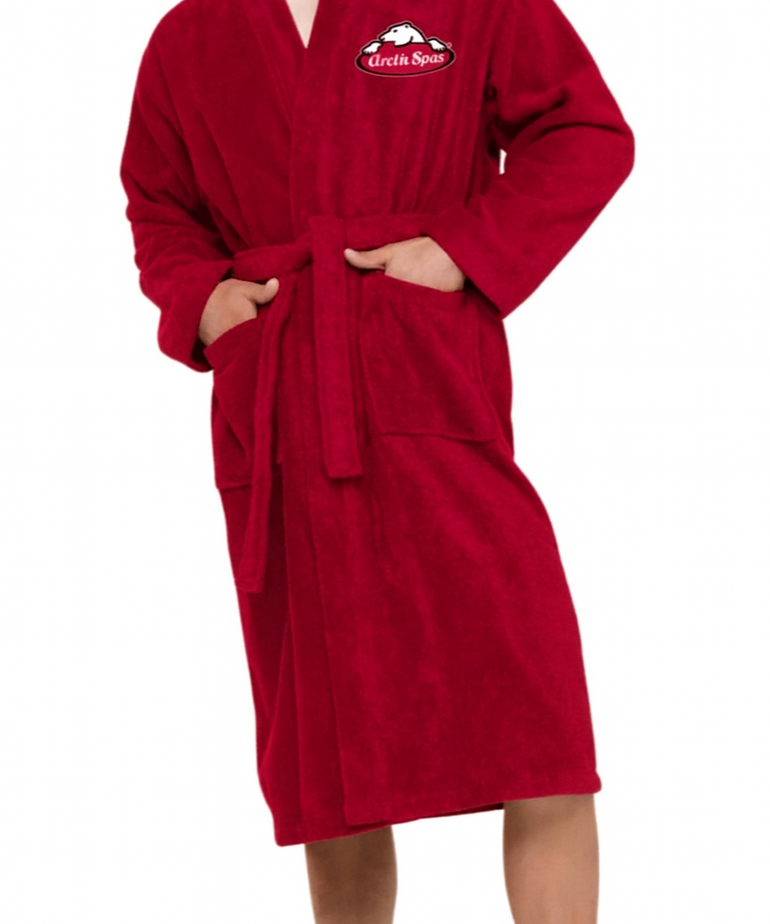 Robe Kids Plush Velour Red L/XL