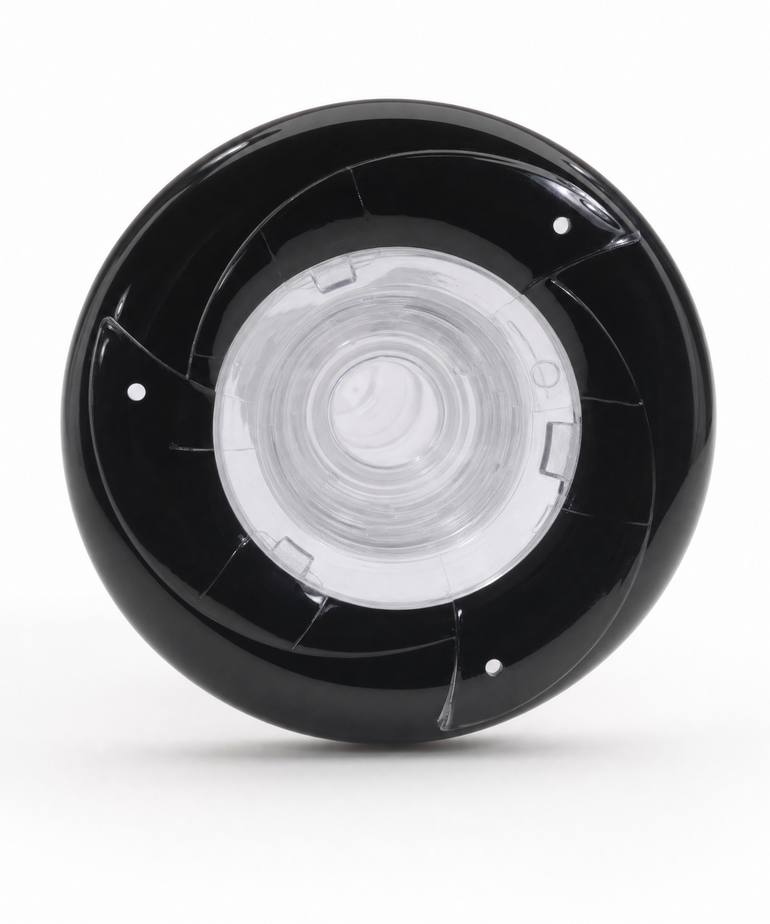 Jet - Turbo - 3" - Directional - Screw In  (Black/Clear)