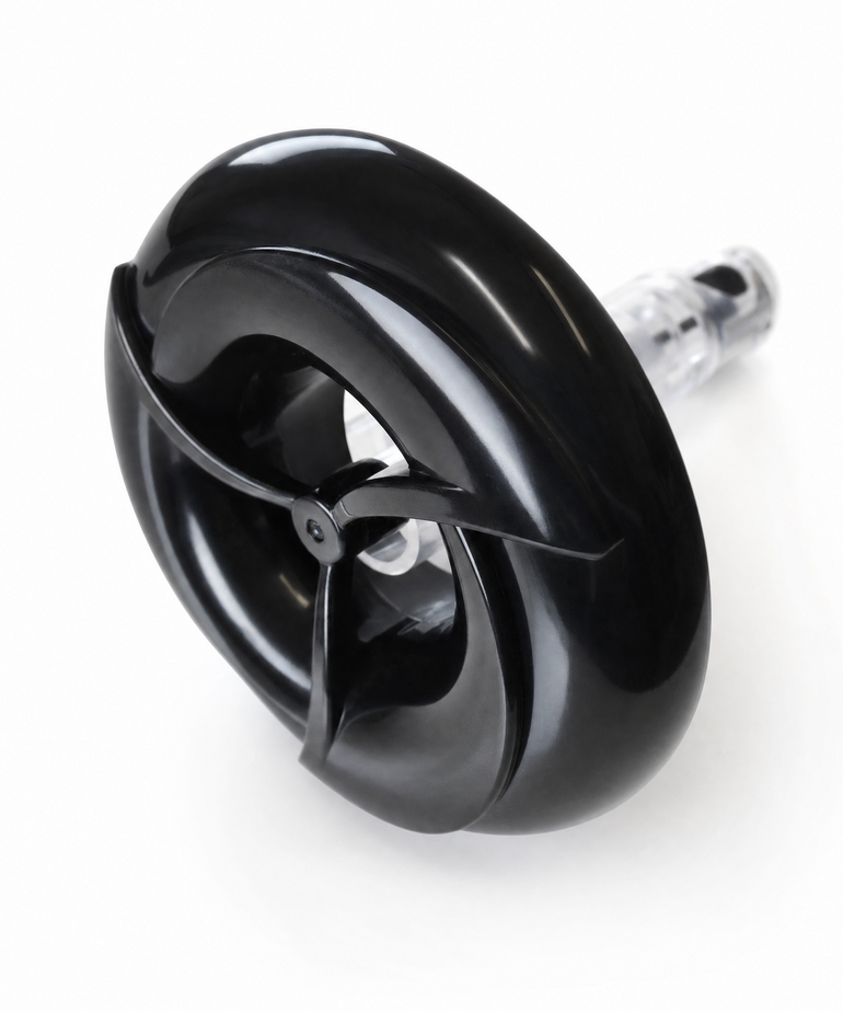 Jet - Turbo - 3" - Single Pulse - Screw In  (Black/Clear)