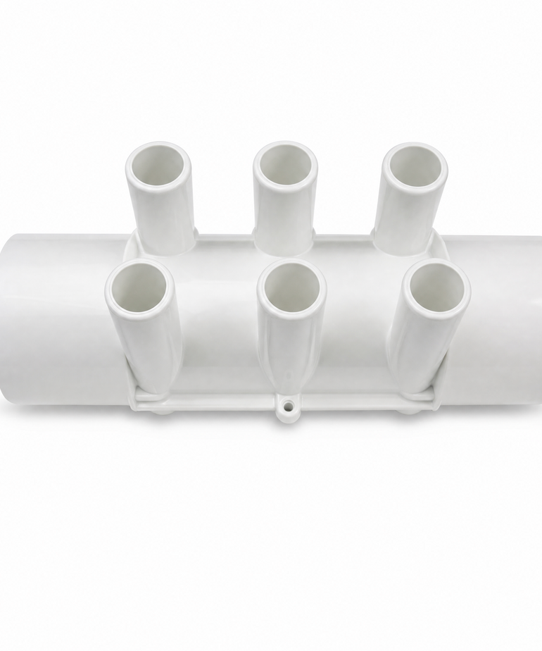 Manifold 6 Port 2" Spg x 2" Soc x 3/4" Barb
