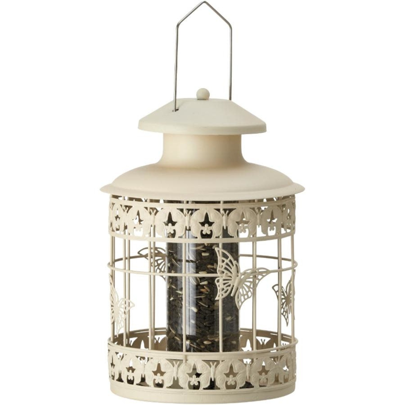 Decorative Caged Feeder - Cream