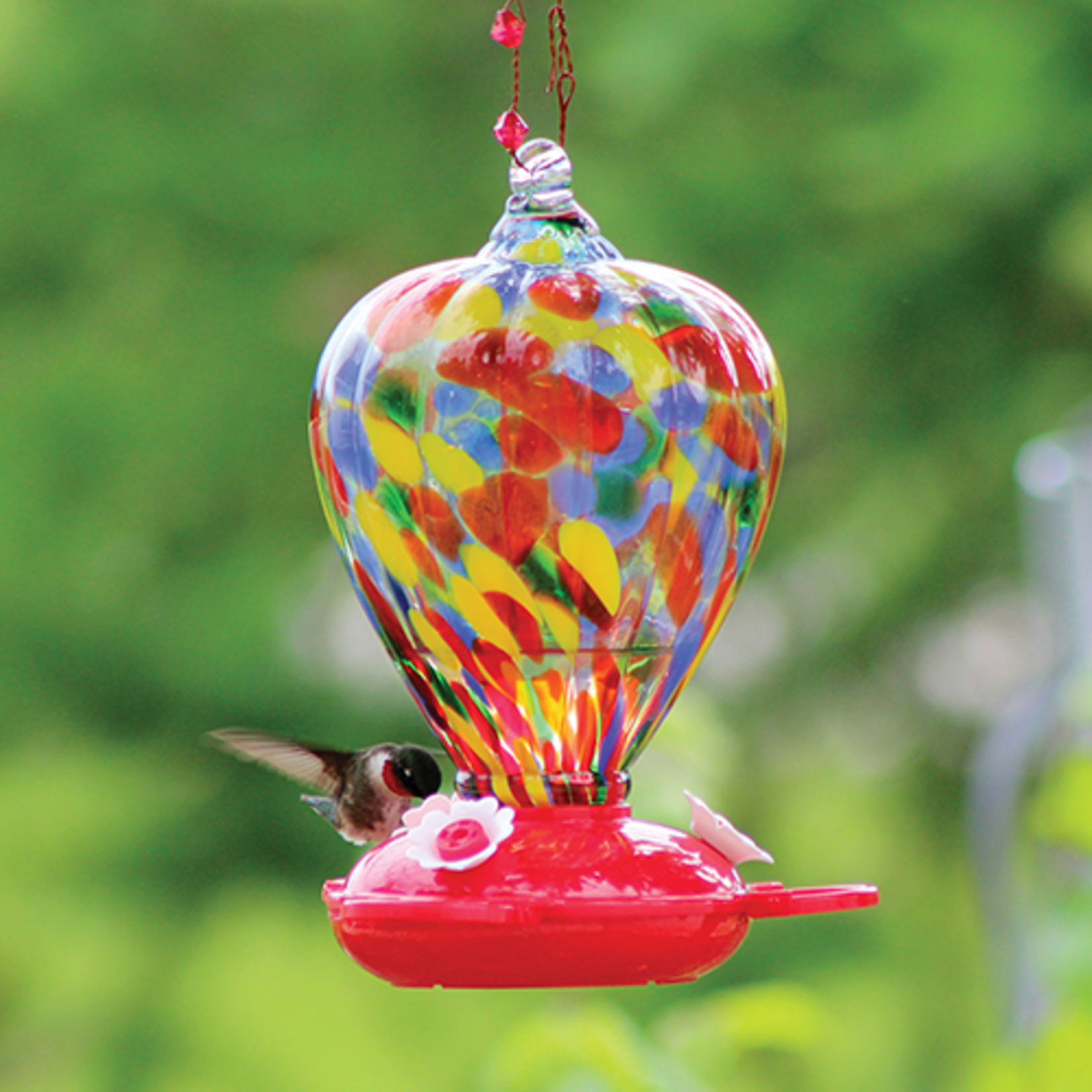 Glass Hummingbird Feeder - Colourful Balloon