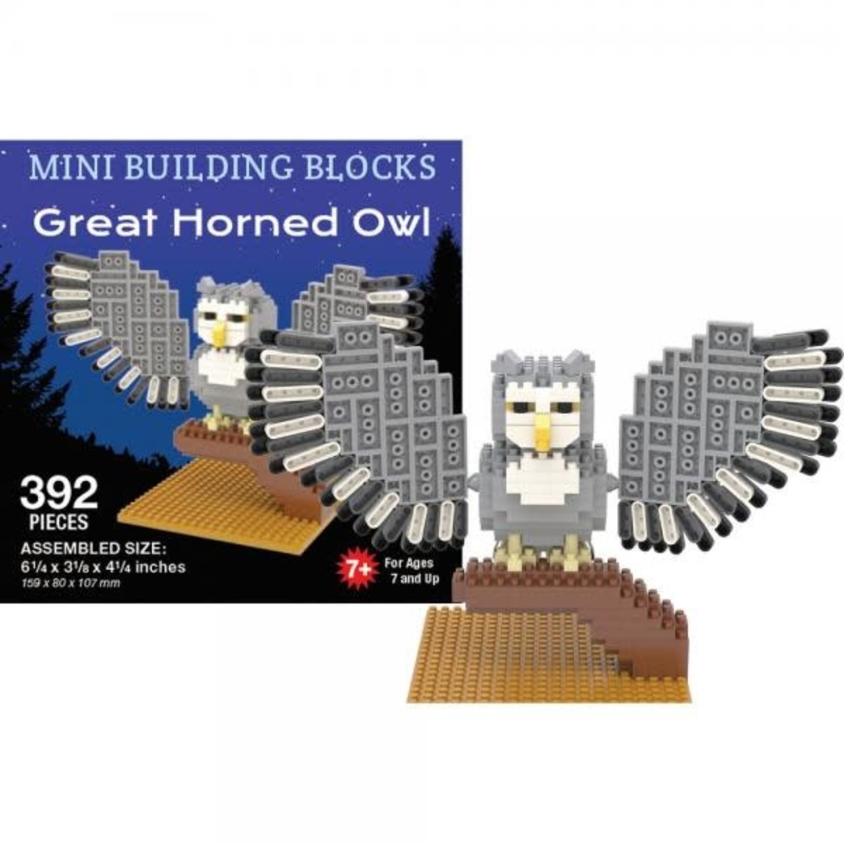 Mini Building Blocks Set - Great Horned Owl