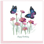 Quilling Card - Birthday Flowers and Butterflies