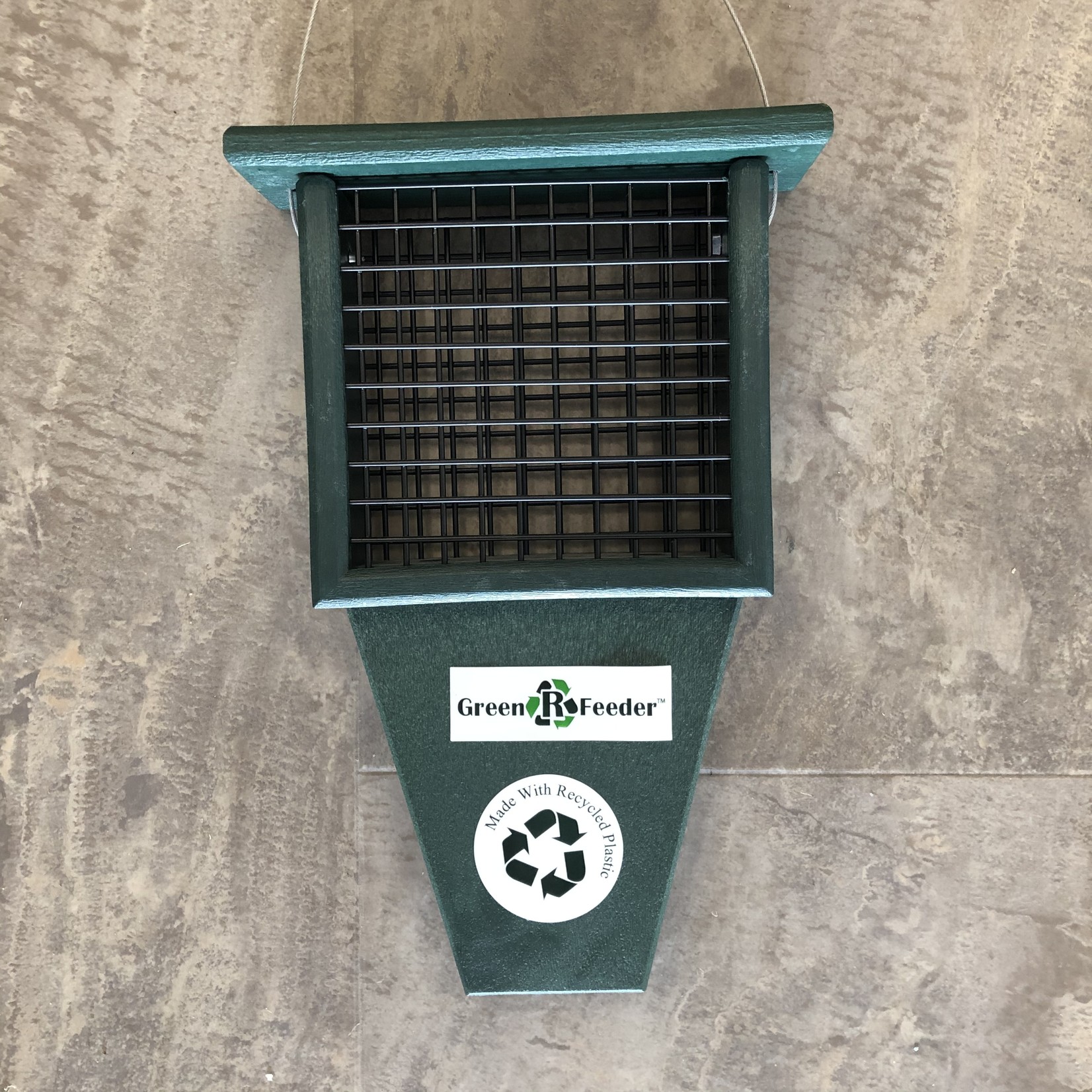 Recycled Suet Feeder with Tail Prop