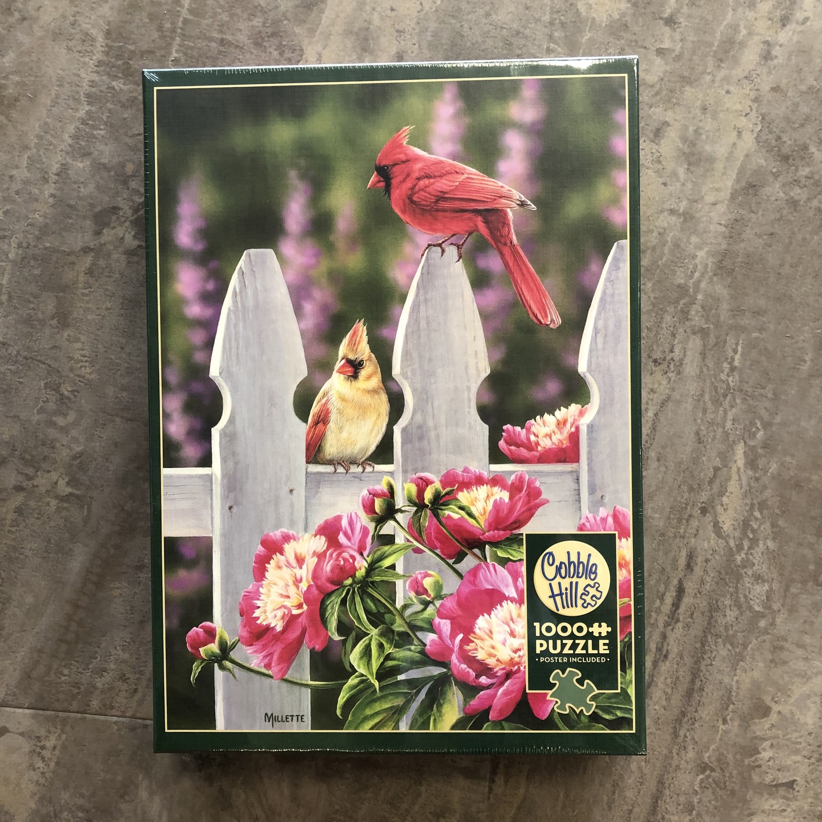 Cardinals & Peonies - 1000 pc Puzzle