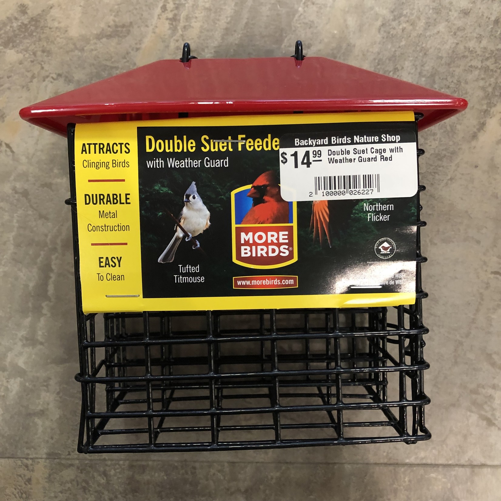 Double Suet Cage with Weather Guard