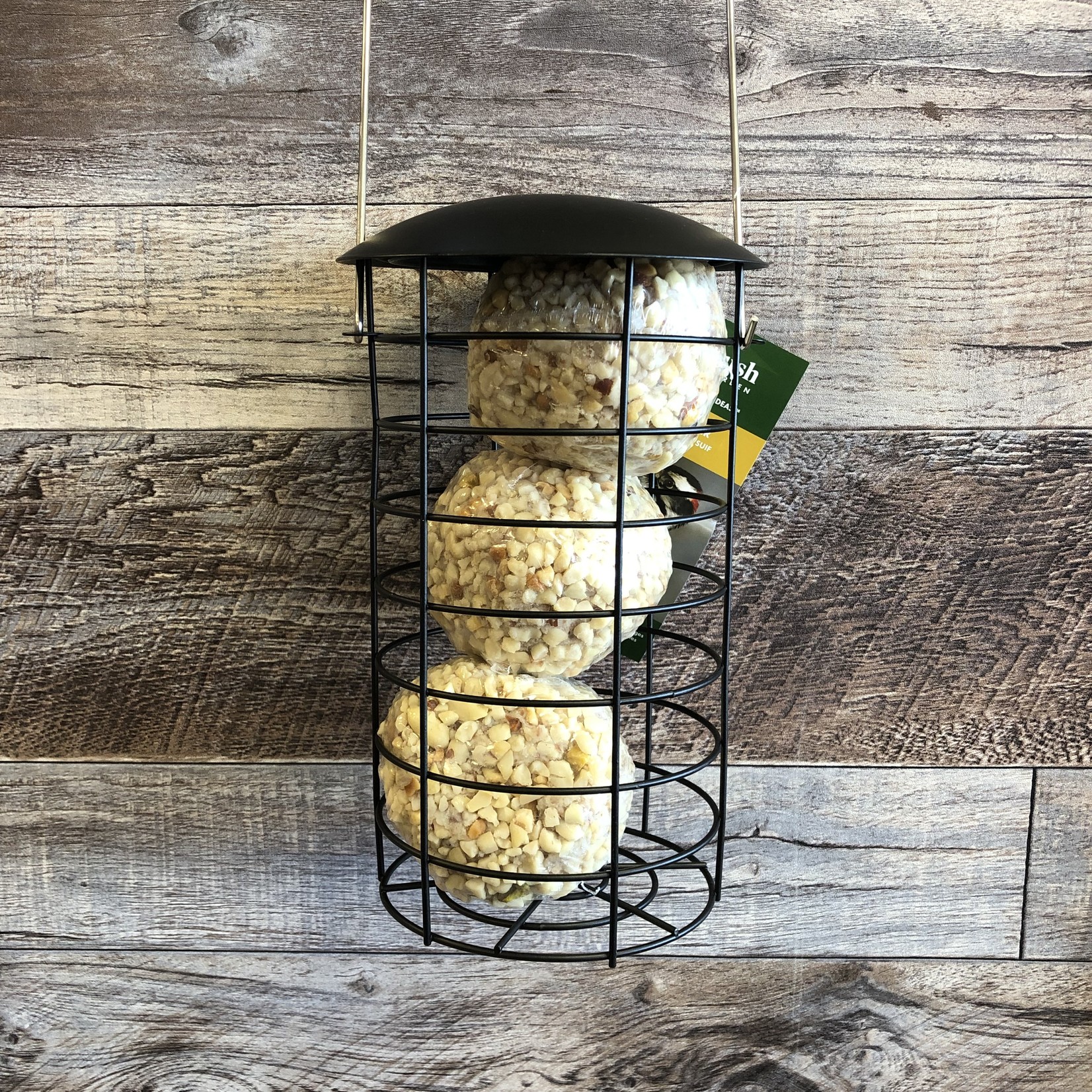 Small Black Seed Log or Suet Ball Feeder