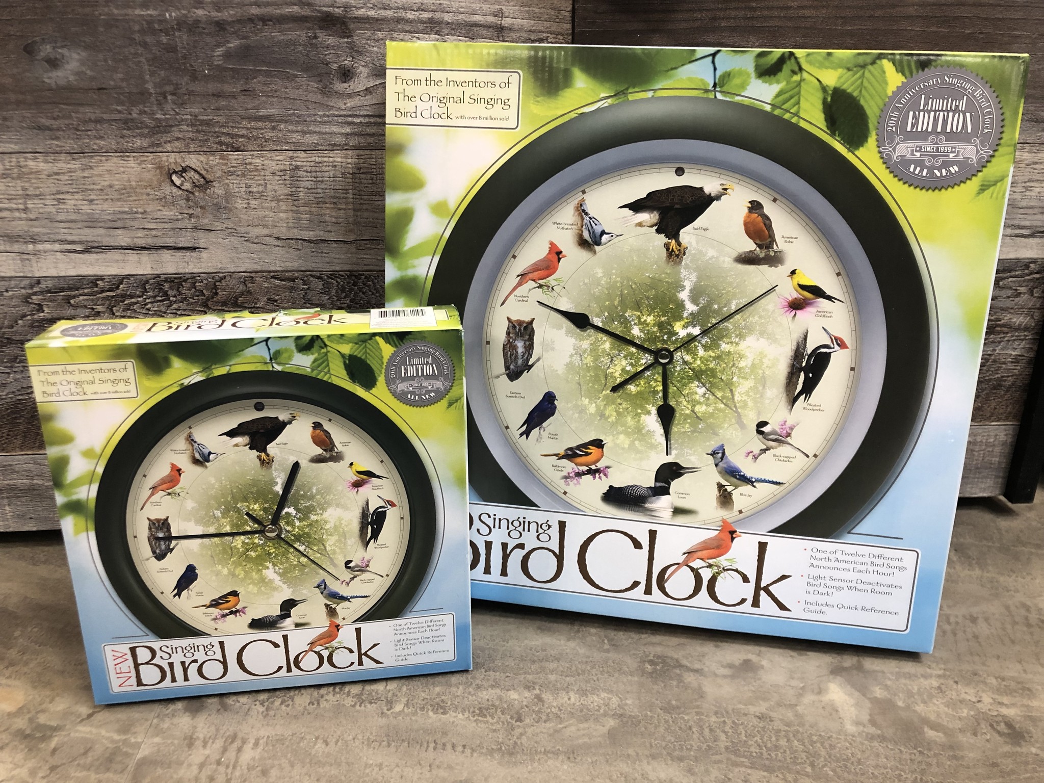 clock with birds sounds