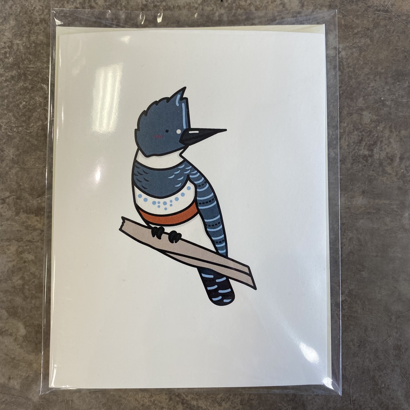 Bird Nerds Greeting Card - Belted Kingfisher