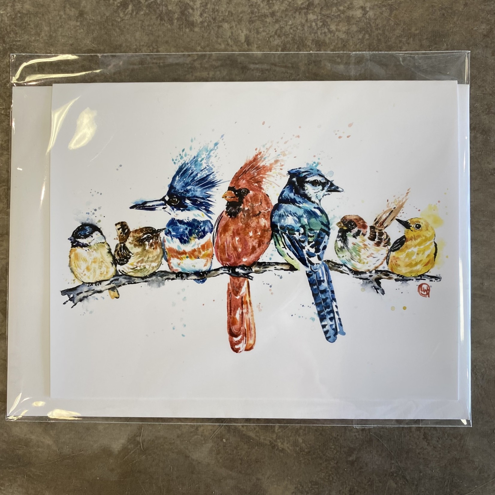 Whitehouse Art Card - Birds on a Branch