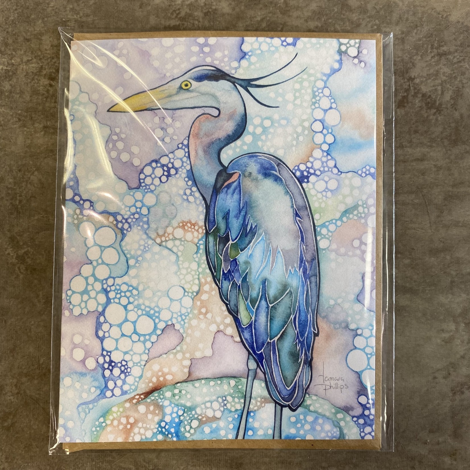 Tamara Phillips Greeting Card - Great Blue Heron