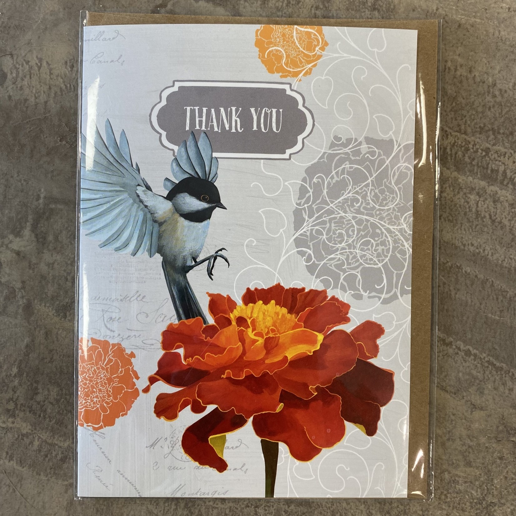 23rd Day Greeting Cards - Thank You Chickadee
