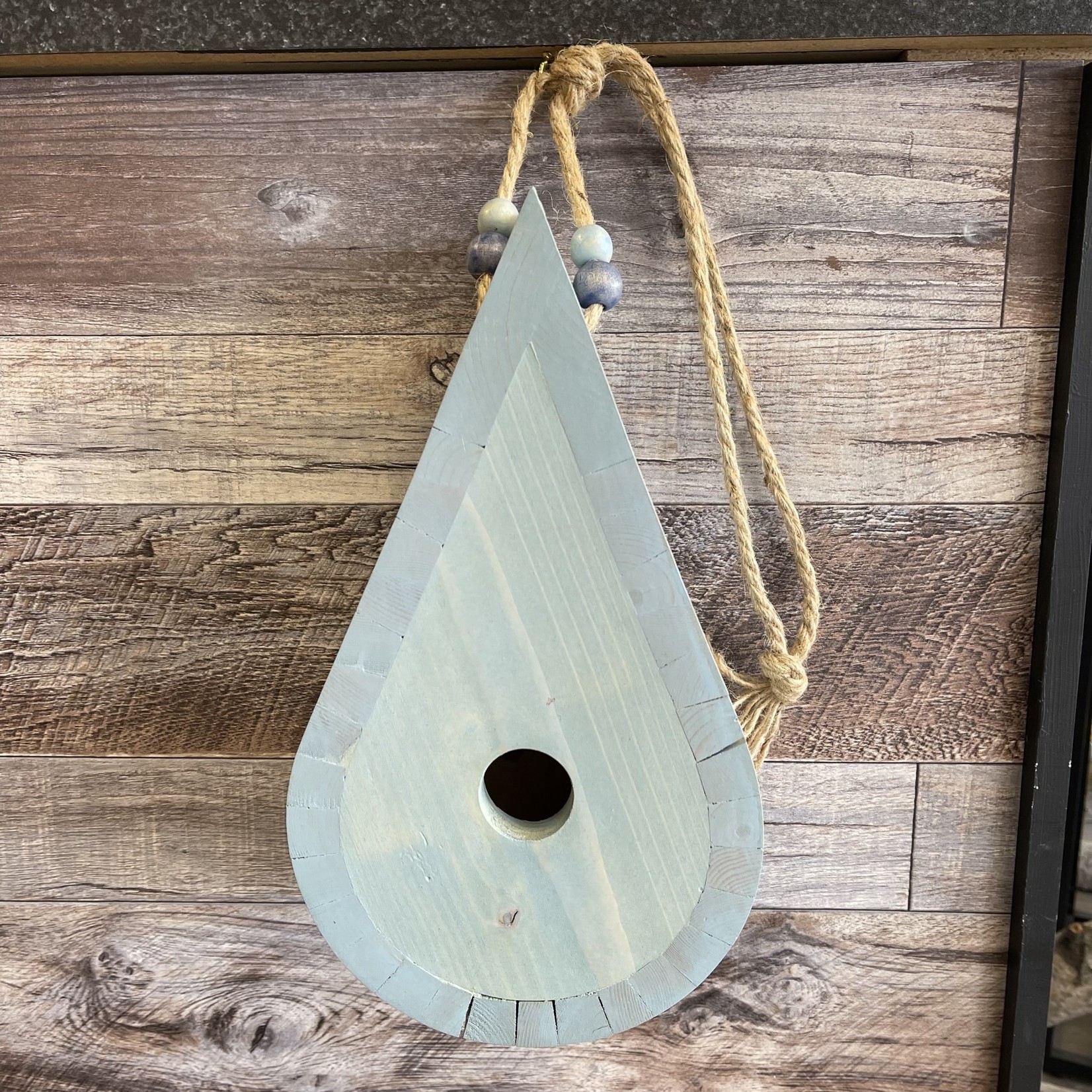 Clumsy Cat Wood Teardrop Bird House