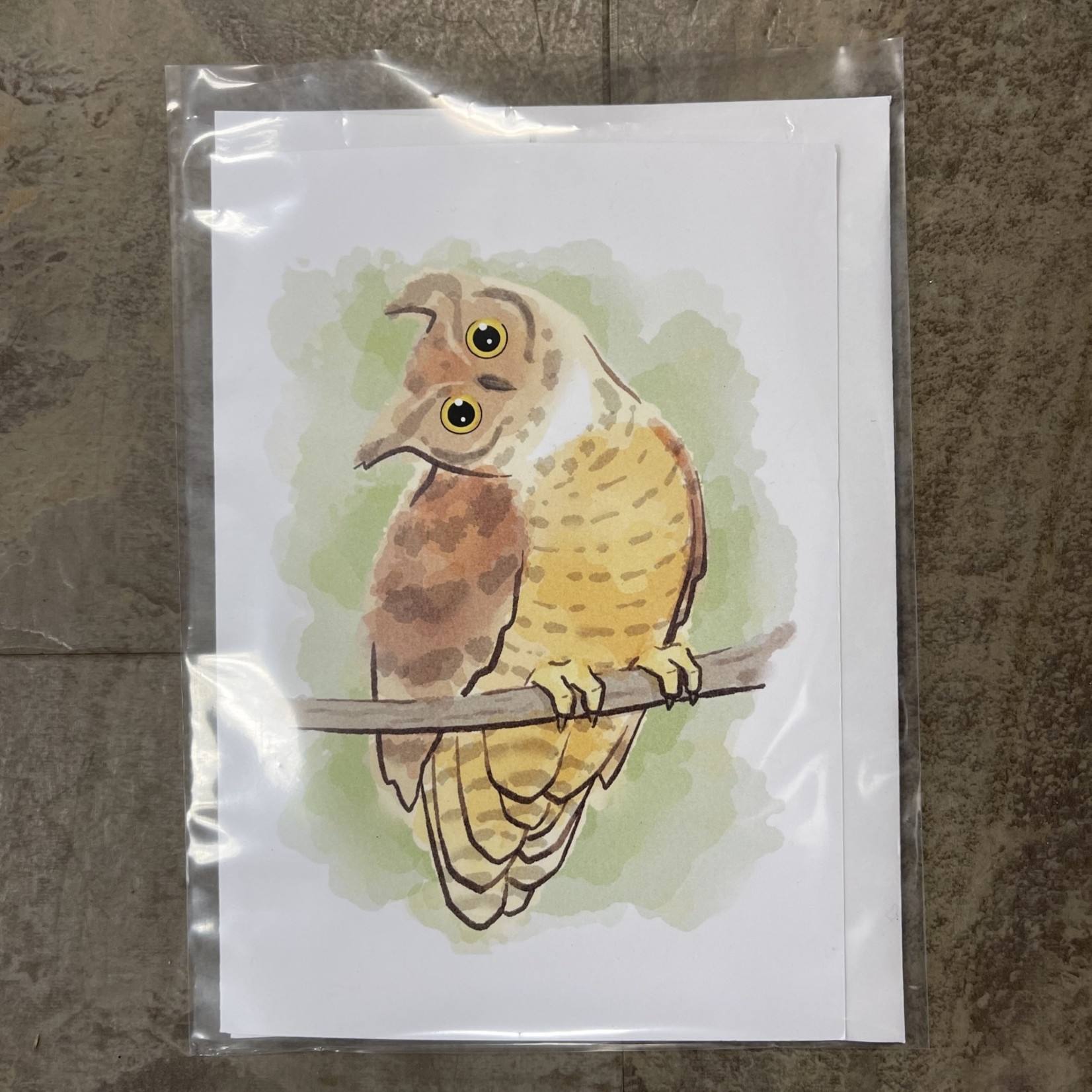 Lauren Kurmey Greeting Card Owl