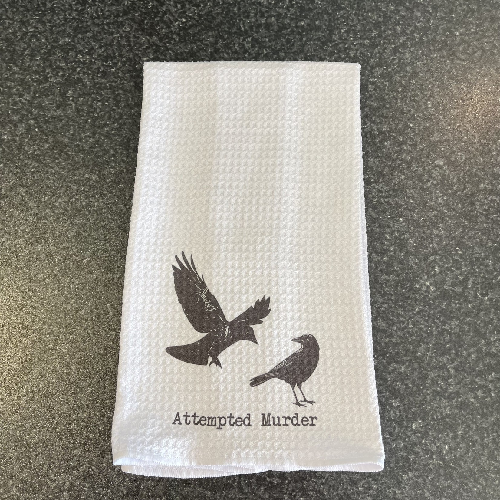 RedHead Expressions Tea Towel - Attempted Murder Crows