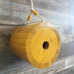 Clumsy Cat Wood Round Bird House