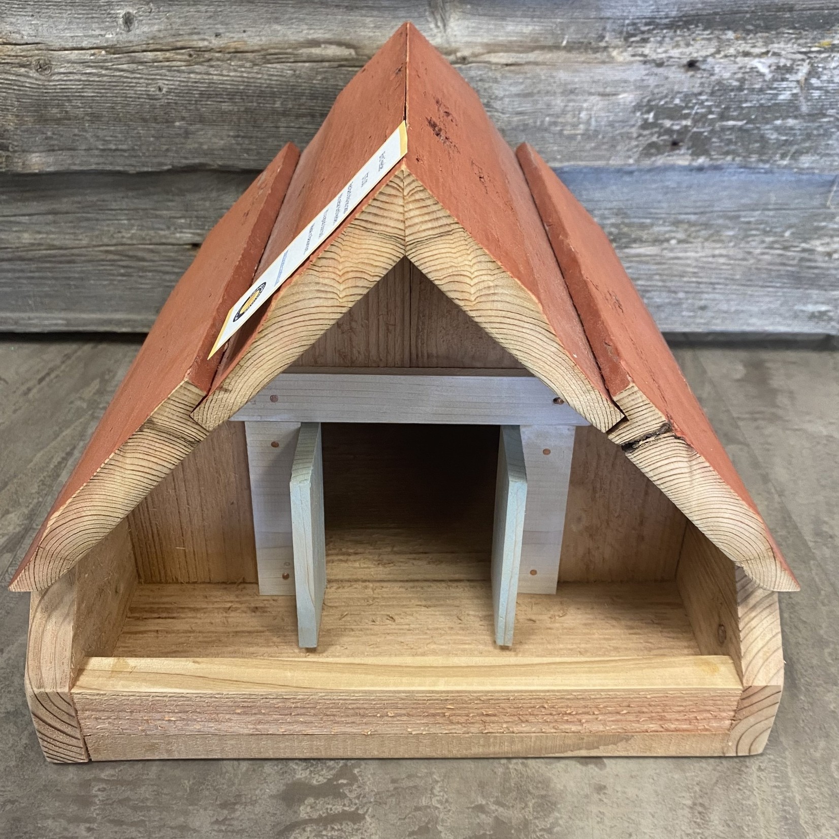 Prairie Creations - Handmade Red Shiplap Bird Feeder