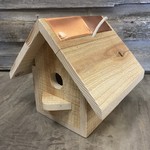 Handmade Cedar Bird House with Copper Cap