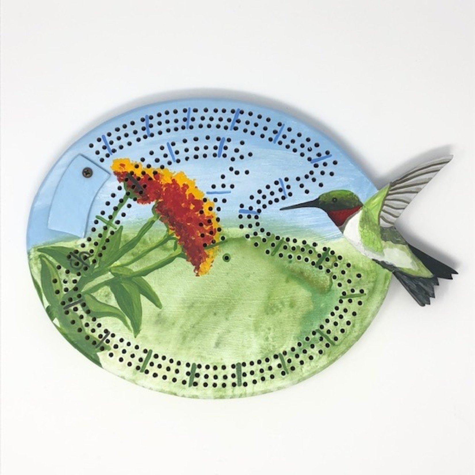 Riddle Cribbage Board - Hummingbird