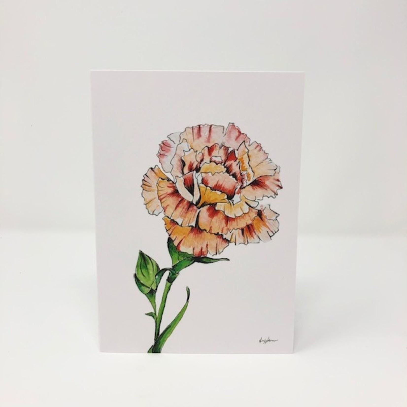 Amy's Floral Greeting Card - Carnation
