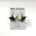 Balsa Earrings - Bald Eagle
