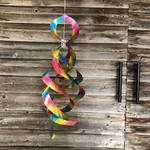 Hanging Wind Spinner -  Mylar Rainbow Whirl Spin Quartet