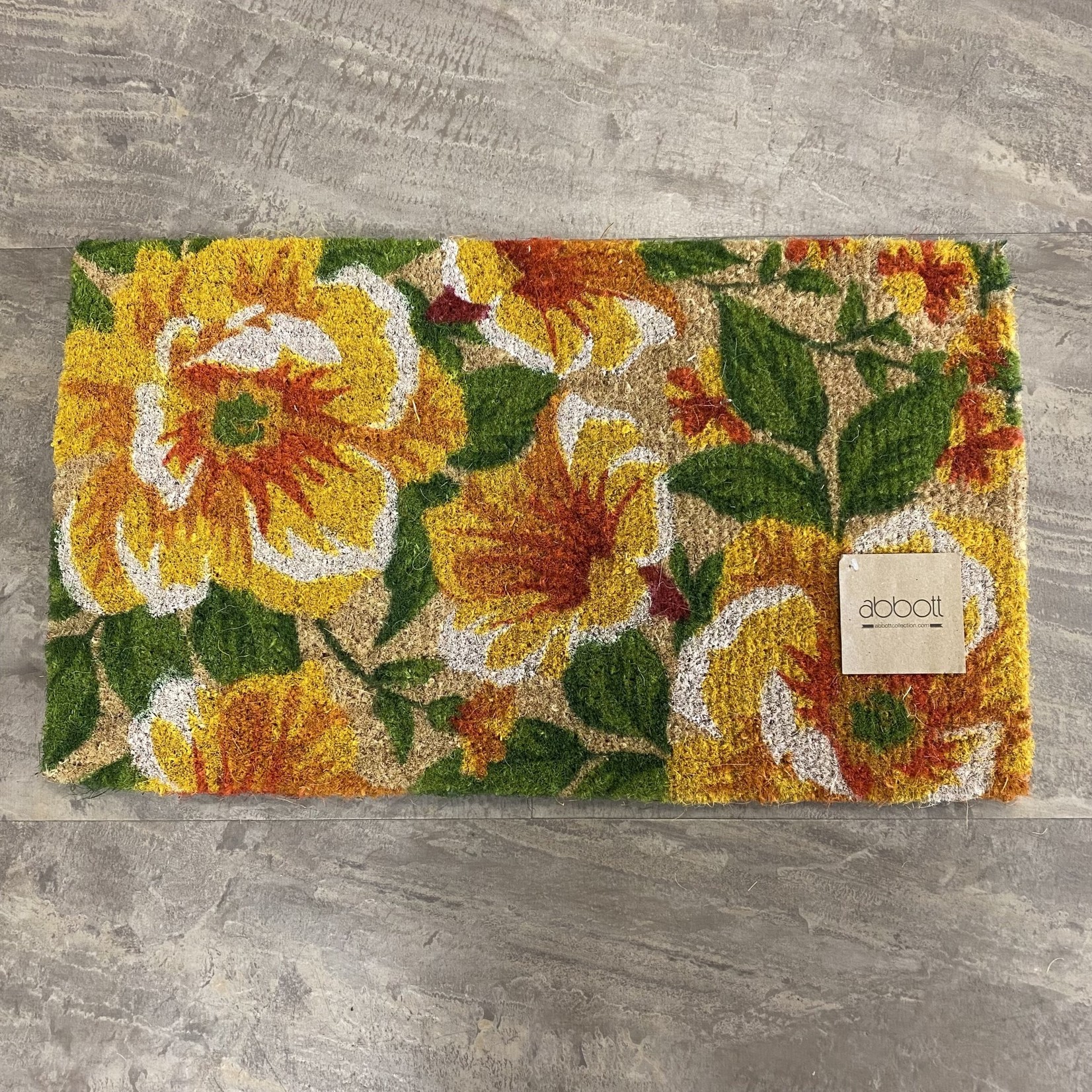 Doormat - Yellow Orange Flowers