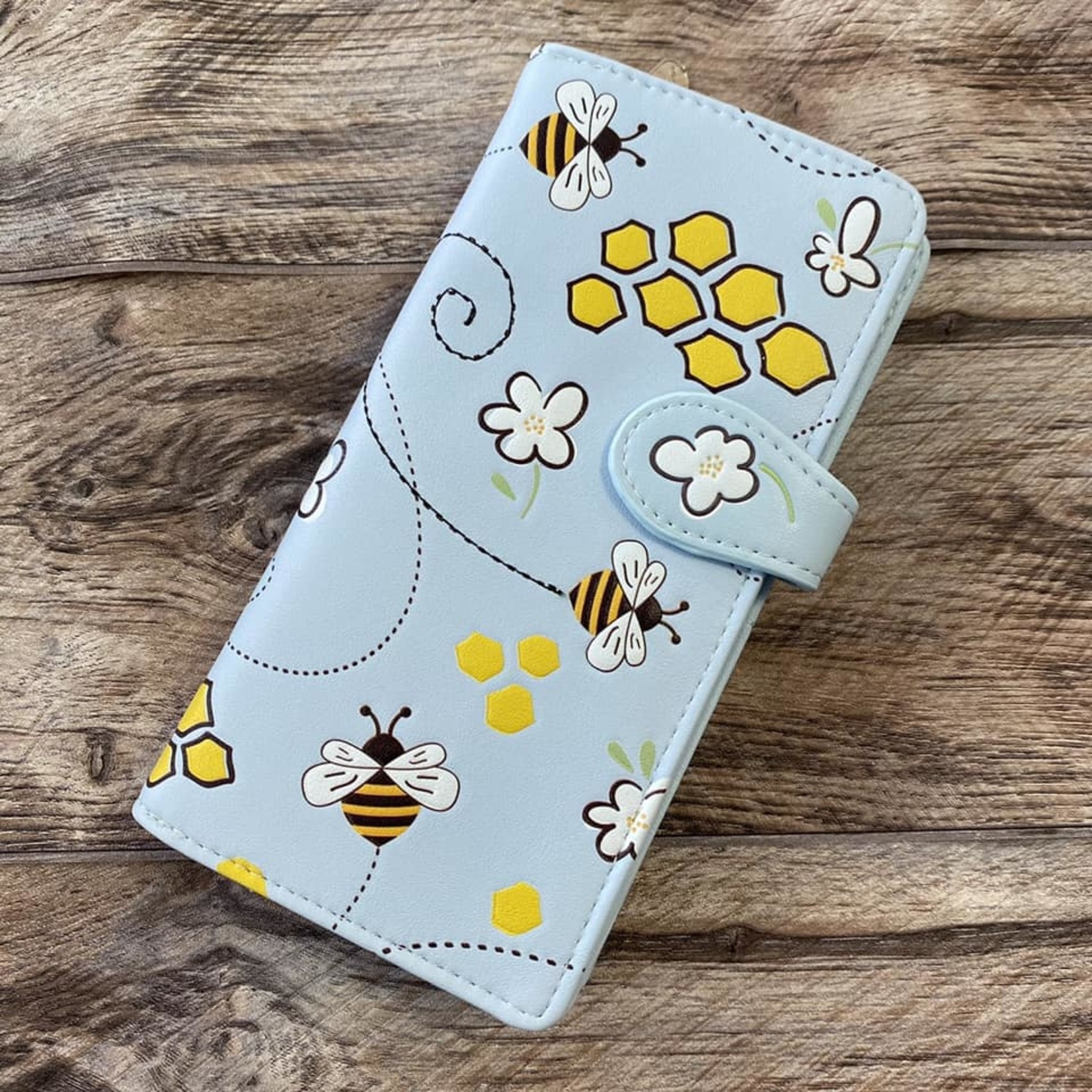 Shagwear Wallet - Light Blue Bees