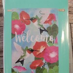 Large Garden Flag - Welcome Humming Birds
